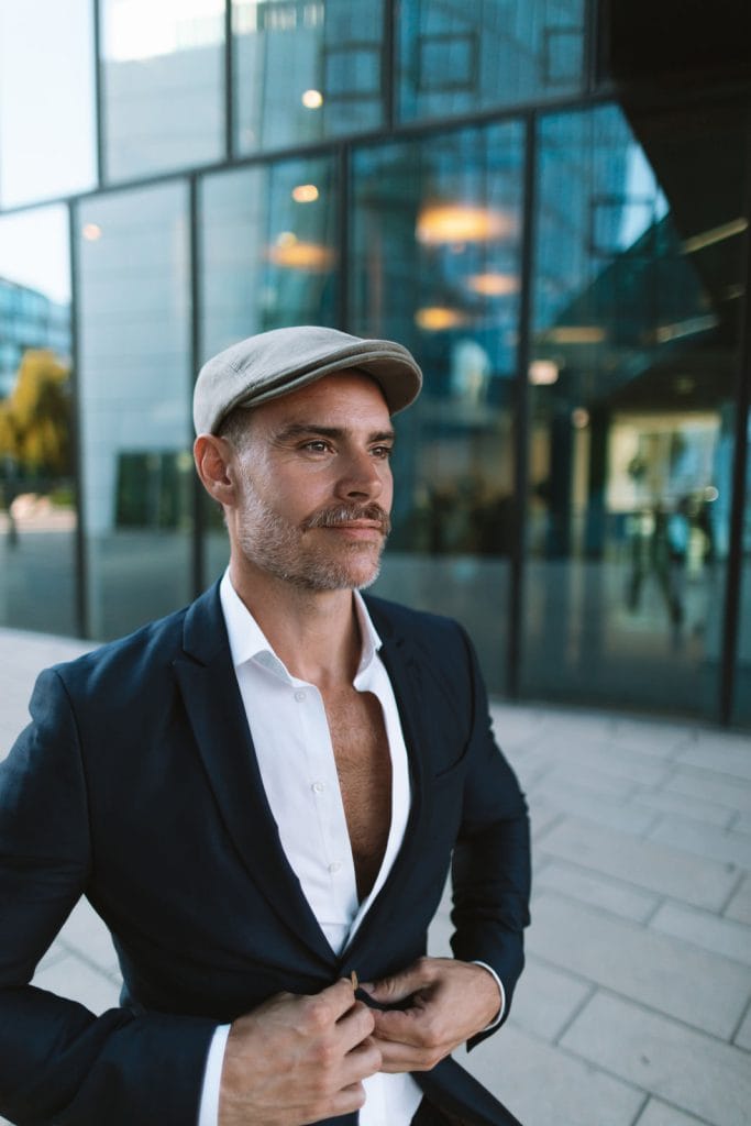 Vintage charm: man's flat cap